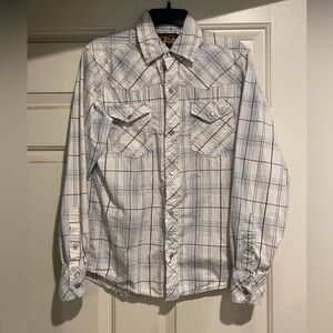 Prototype western Pearl snap button down shirt - small